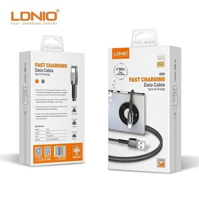 LDNIO LS592 USB-C 2M Fast Charging Data Cable - Image 3