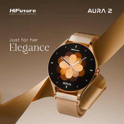 Hifuture Aura Gold Smart Watch - Image 4