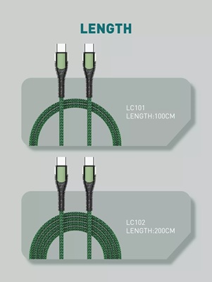 LDNIO LC102 65W USB-C to USB-C Fast Charging Data Cable - Image 2