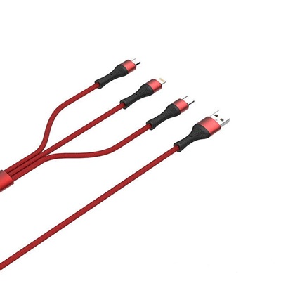 LDNIO LC93 3 in 1 3.4A Fast Charging Cable 1.2m Cable - Image 2