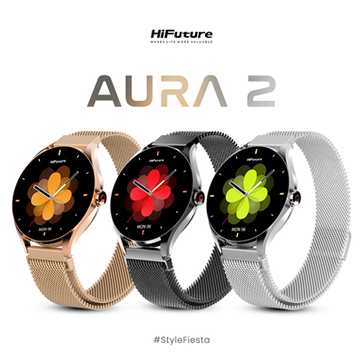 Hifuture Aura Gold Smart Watch - Image 3