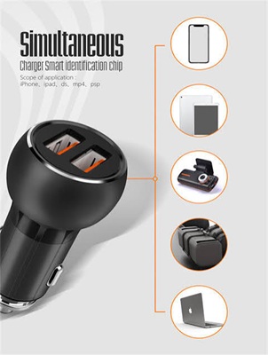 LDNIO C503Q 2 in 1 Type C Car Fast Charger - Image 2
