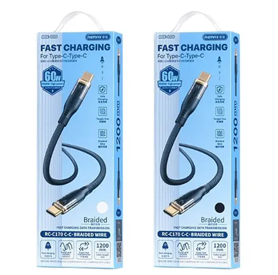 Remax RC-C170 USB-C 1.2m Data Cable 60W - Image 2