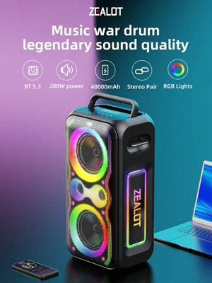 Zealot PT21 200W Bluetooth Speaker - Image 3