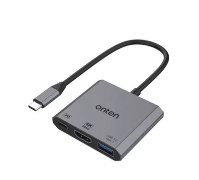 Onten OTN-UC301 3-in-1 USB-C to HDMI Adapter