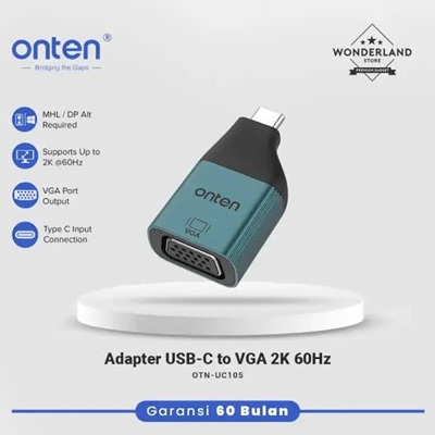 Onten OTN-UC105 USB-C to VGA Adapter
