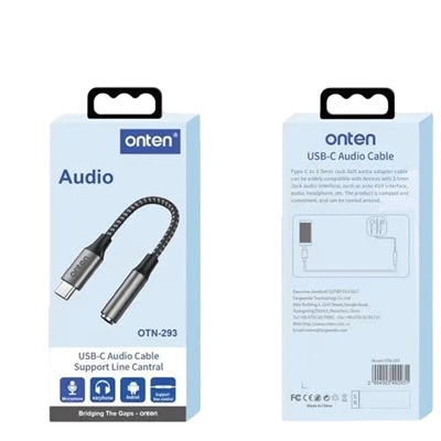 Onten OTN-293 USB-C to 3.5mm Audio Adapter Cable - Image 2