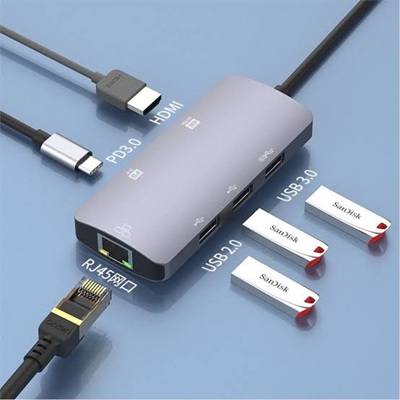 Onten UC910 6-in-1 USB-C Docking Station