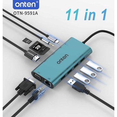 Onten OTN-9591A 11-in-1 Type-C Docking Station