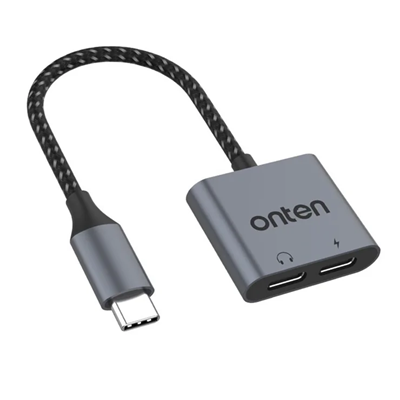Onten OTN-290 2-in-1 Type-C to Audio and Charging Adapter