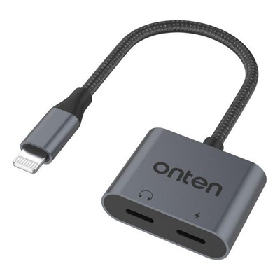 Onten OTN-135 2-in-1 Lightning to Audio & Charging Adapter
