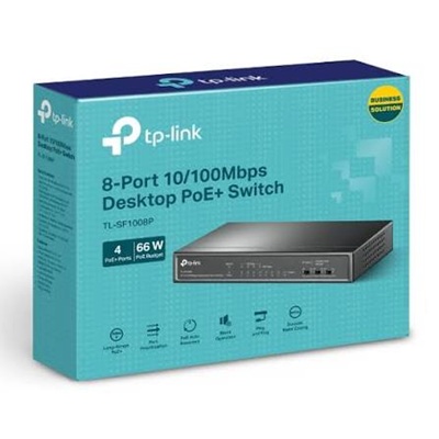 TP-Link TL-SF1008P (8-port 10/100Mbps Desktop Switch with 4 PoE+ ports) - Image 2