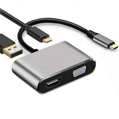 Type C 2-in-1 to HDMI 4K + VGA Adapter (UHD V187A)
