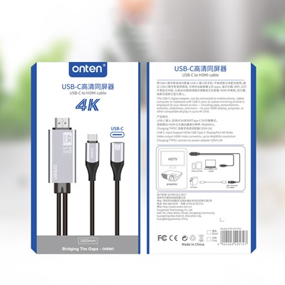 Onten OTN-9572PD USB-C to HDMI Cable - Image 2