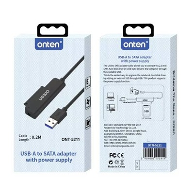 Onten UCA312 5-in-2 USB-C/USB-A to SATA Adapter - Image 2