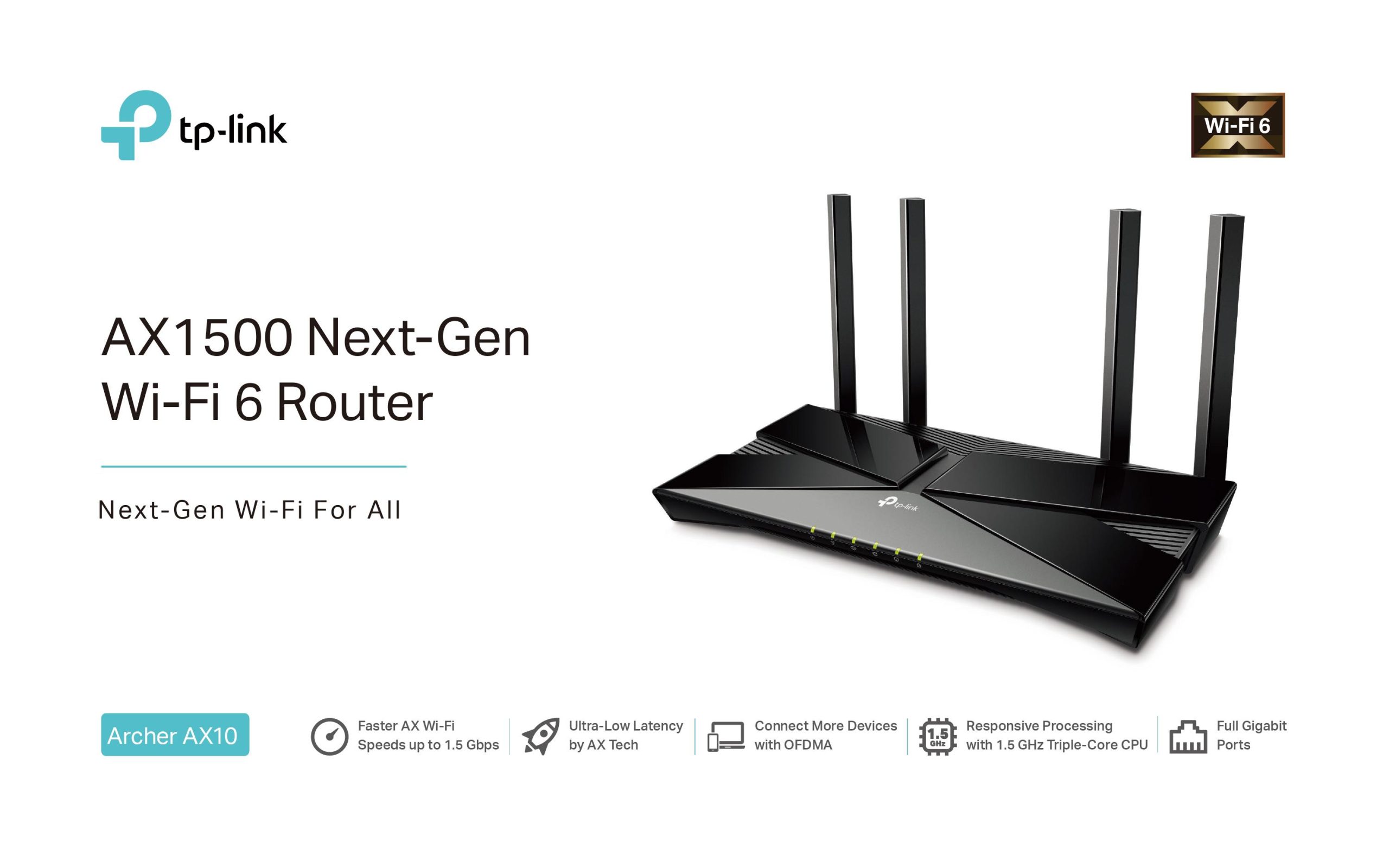 TP-Link Archer AX10 AX1500 Next-Gen Wifi 6 Router - Image 5