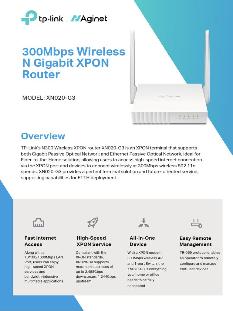 TP-Link XN020-G3 300Mbps Wireless N Gigabit GPON/XPON Router - Image 4