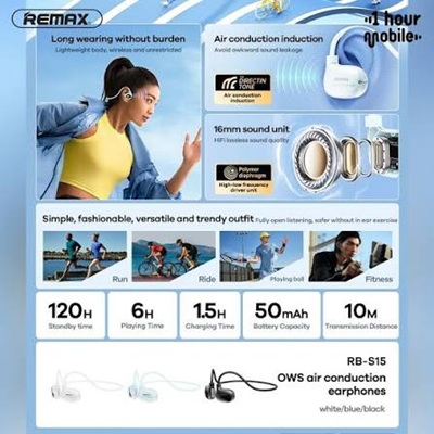 Remax RB-S15 Air Conduction Wireless Neck tone - Image 3