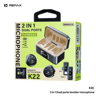Remax K22 2-in-1 Wireless Microphone