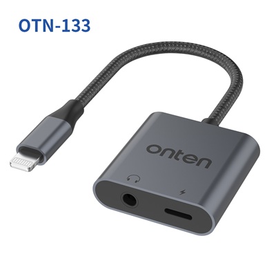 Onten OTN-133 2-in-1 Lightning to 3.5mm Adapter
