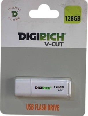 Digirich V-Cut Flash Drive 128GB Silver