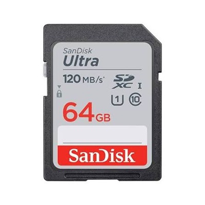 Sandisk Ultra SDHC Card 64GB 120/140mb/s Class 10