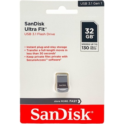 SanDisk 32GB Ultra Fit USB 3.1 Flash Drive - Image 2