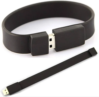 Silicon Wristband Flash 16GB Black Best Buy