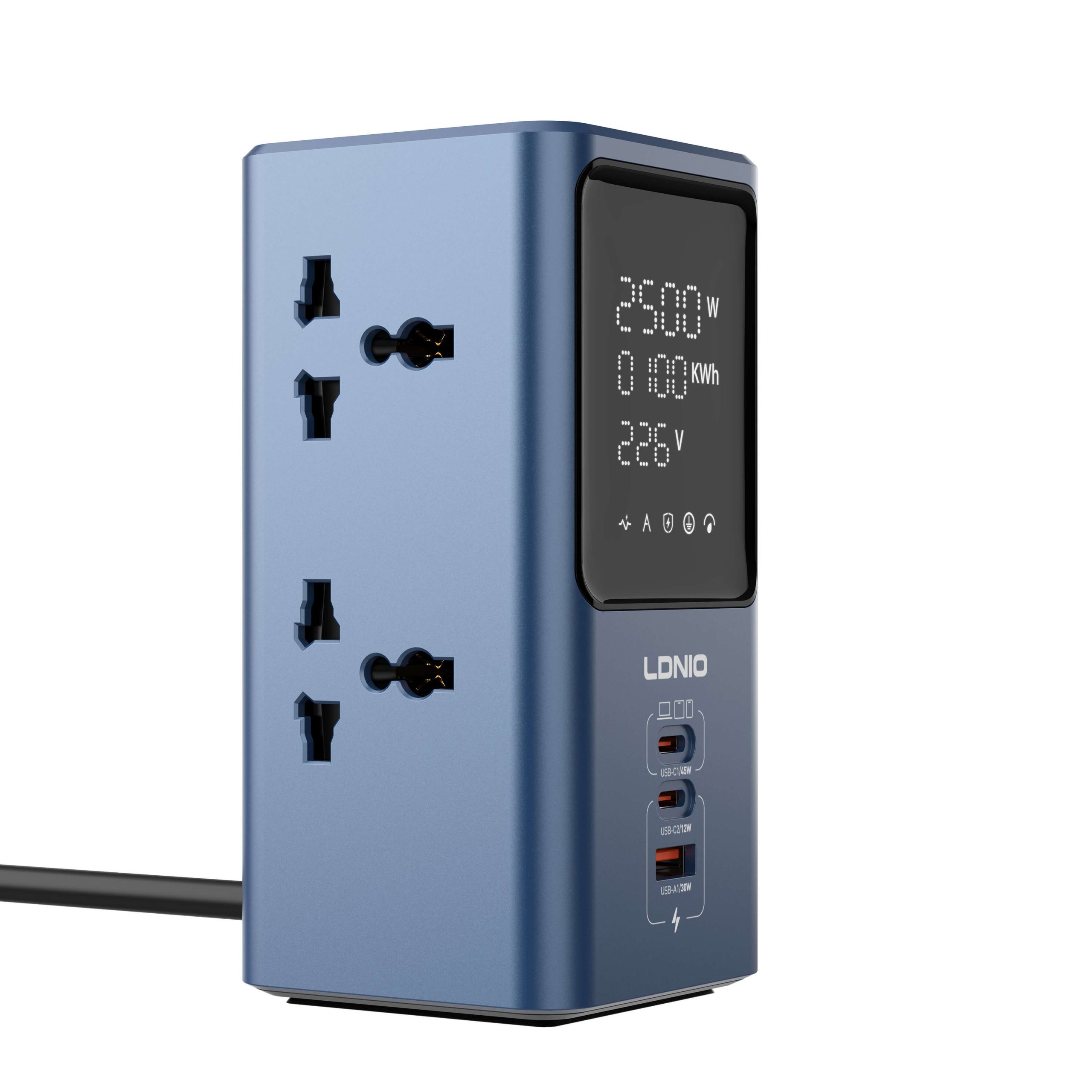 LDNIO 45W Universal Power Strip Desktop LED Power Adapter SC2 - Image 4