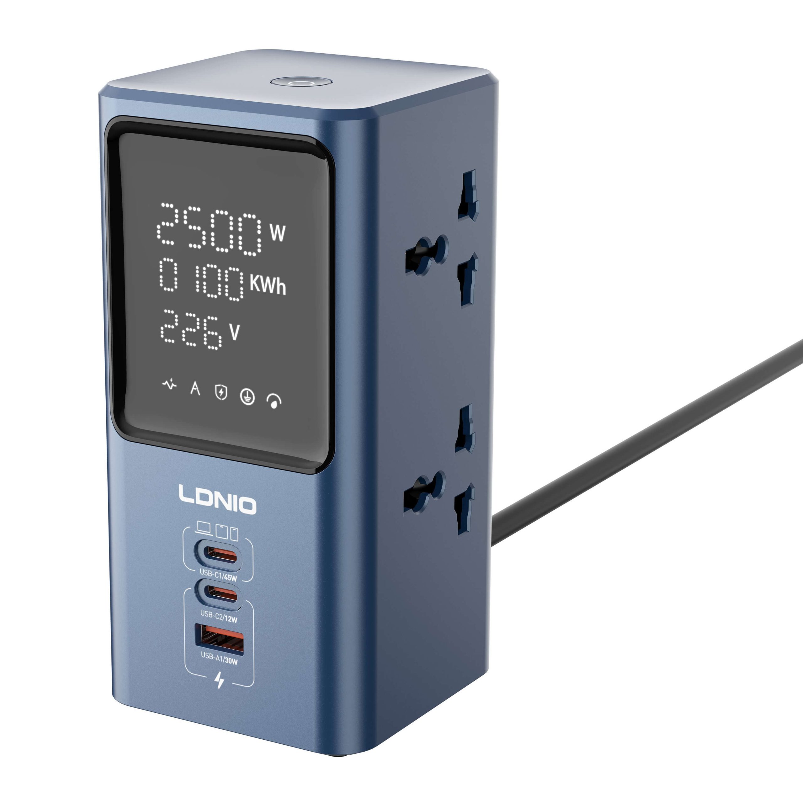 LDNIO 45W Universal Power Strip Desktop LED Power Adapter SC2 - Image 7