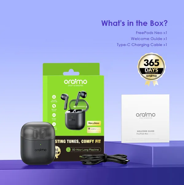 Oraimo FreePods Neo OTW-330S Half-In-Ear Wireless Earbuds - Image 11