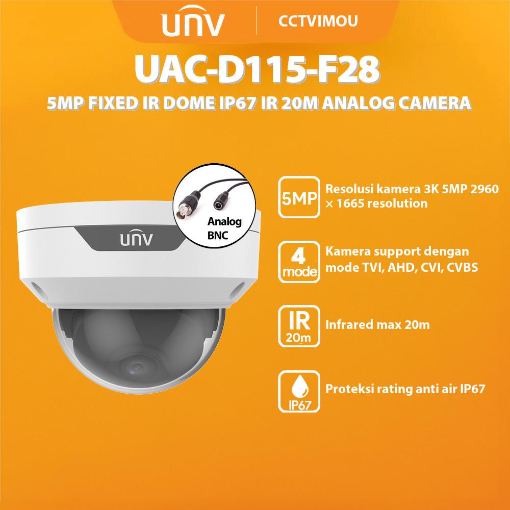 Uniview UAC-D115-F28 5MP HD IR Dome CCTV Camera - Image 7