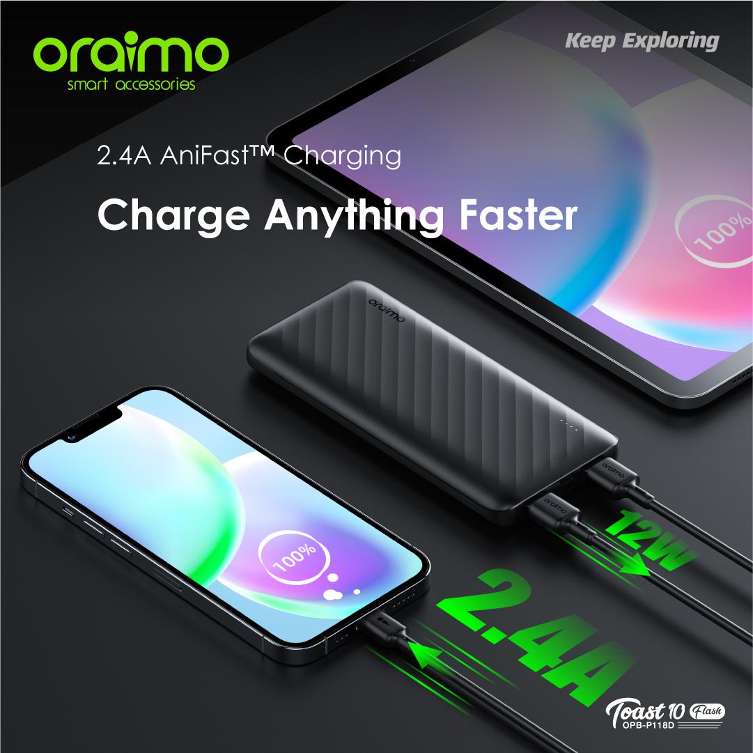 Oraimo Toast 10 Flash OPB-P118D 10,000mAh Power Bank - Image 4