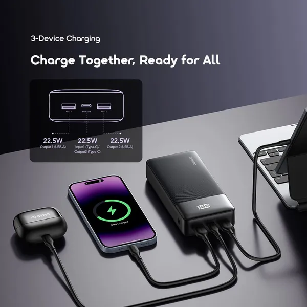 Oraimo PowerNova Q21 OPB-7200Q 20,000mAh 22.5W Fast-Charging Power Bank - Image 9