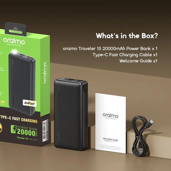 Oraimo Traveler 15 OPB-1201P 20,000mAh Power Bank - Image 13