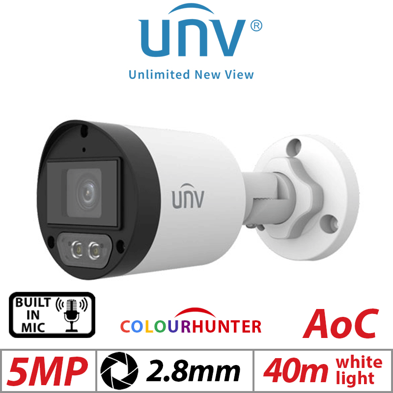 Uniview UAC-B125-AF28M-W 5MP ColorHunter Bullet Camera - Image 2