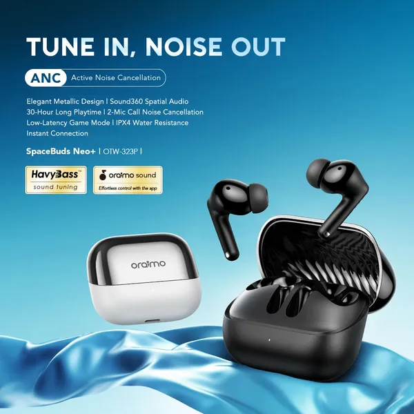 Oraimo SpaceBuds Neo+ ANC True Wireless Earphones - Image 2