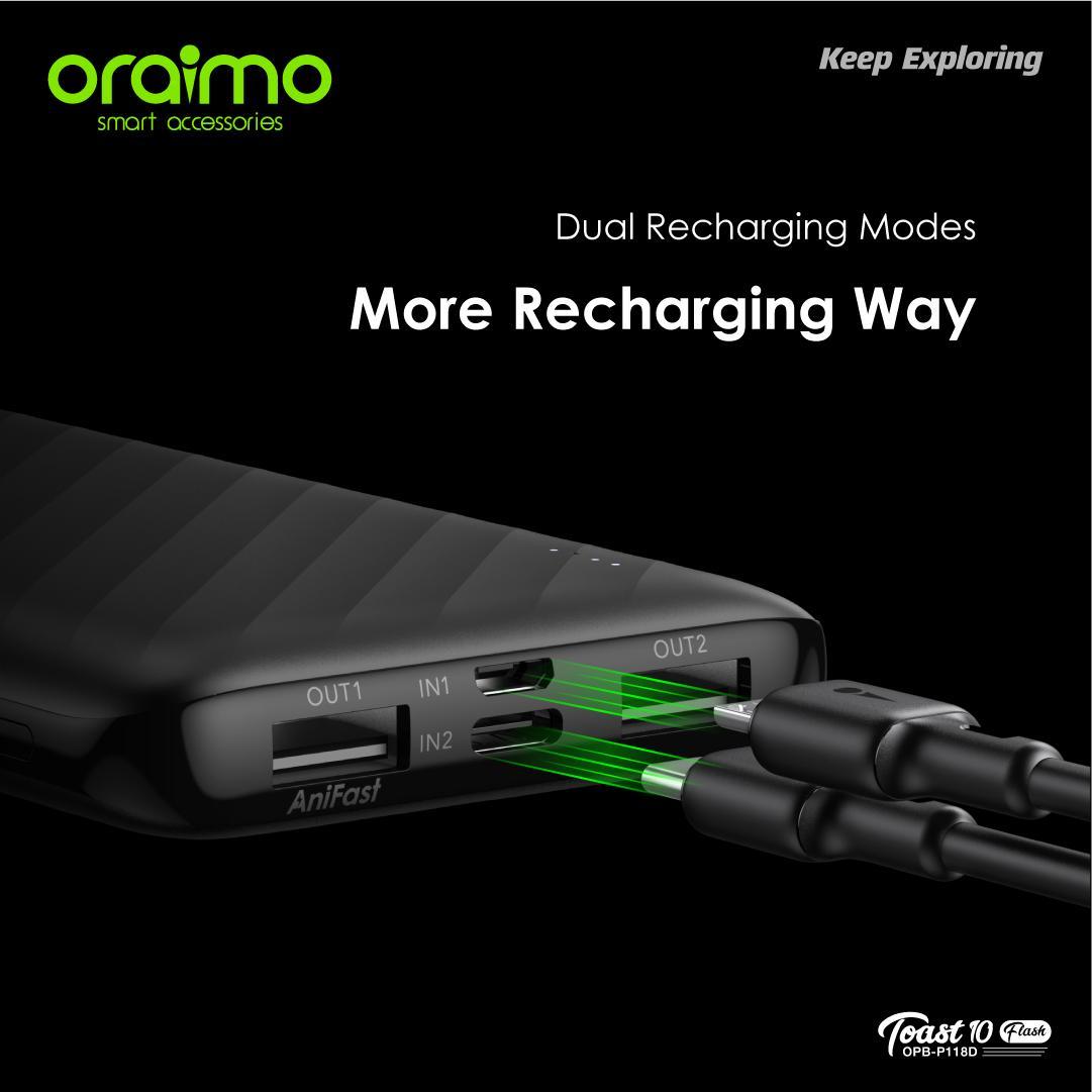 Oraimo Toast 10 Flash OPB-P118D 10,000mAh Power Bank - Image 5
