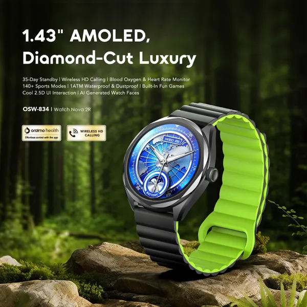 Oraimo Watch Nova 2R OSW-834 1.43" AMOLED Smart Watch - Image 2