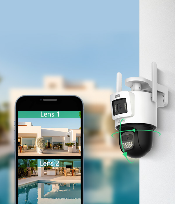 Jaify S2-6WL-D2 6MP Dual Lens WiFi PTZ CCTV Camera - Image 8