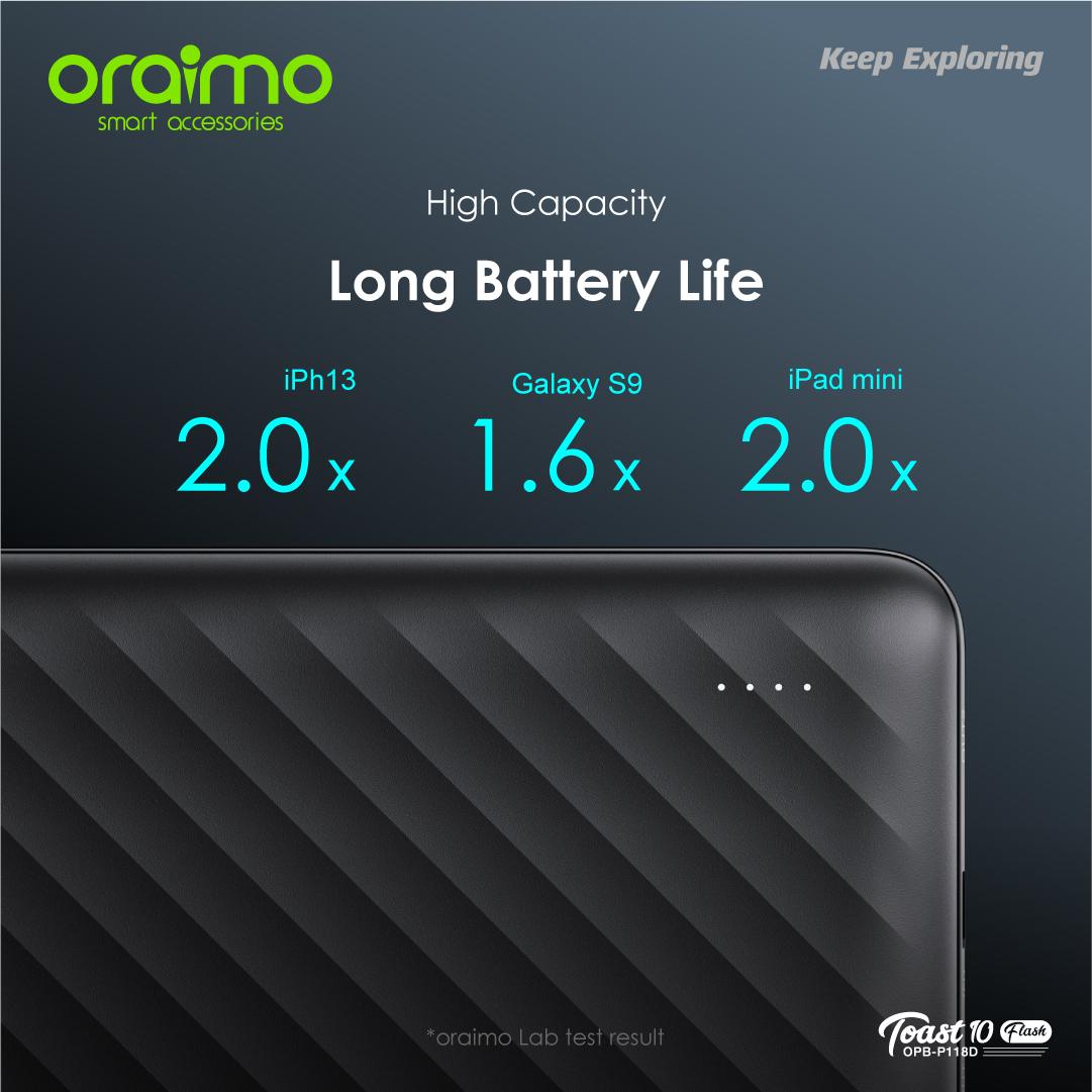 Oraimo Toast 10 Flash OPB-P118D 10,000mAh Power Bank - Image 6