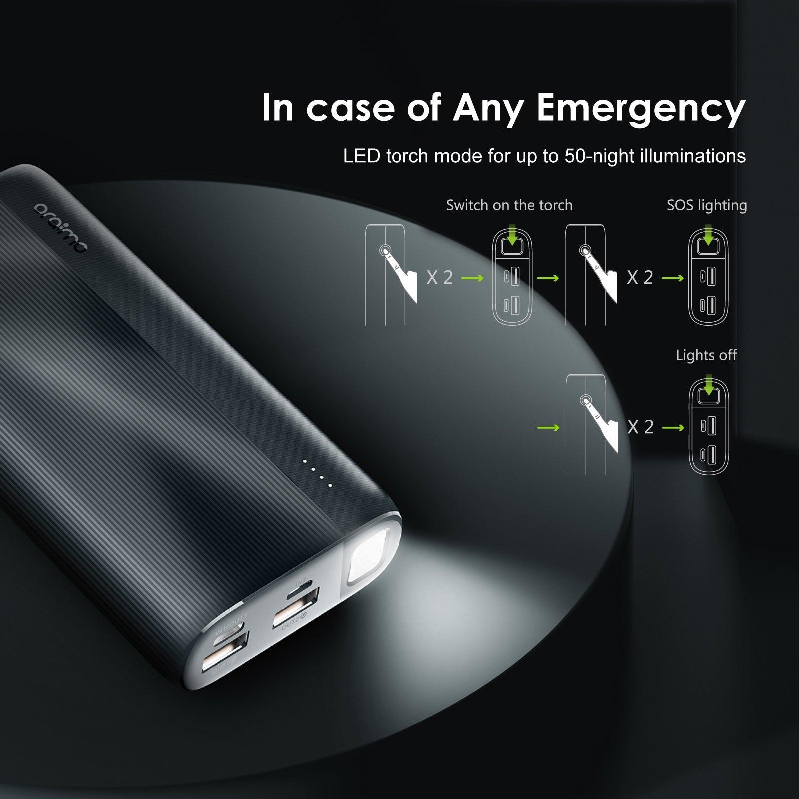 Oraimo Traveler 4 OPB-P204D 20,000mAh Power Bank - Image 3