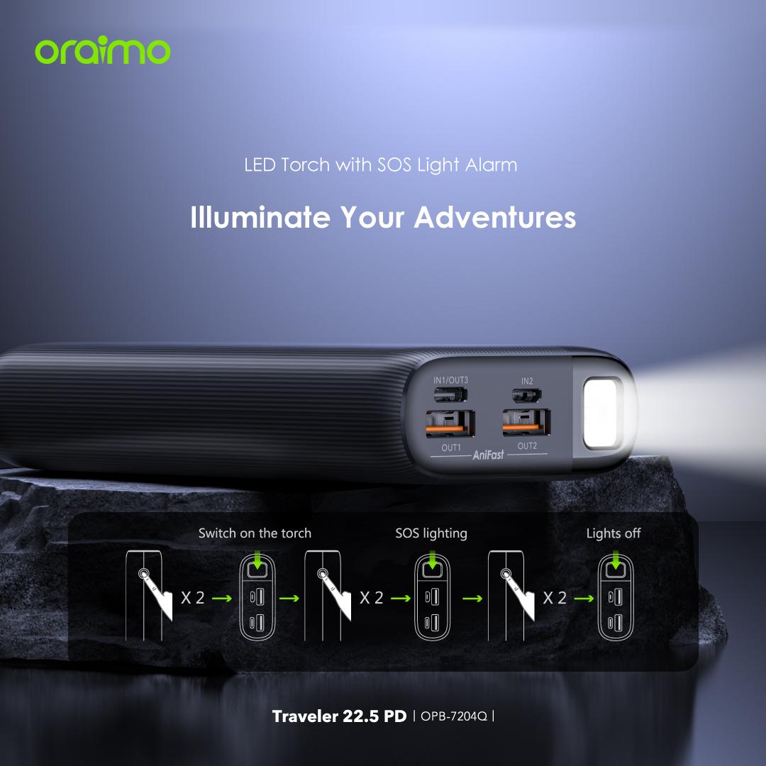 Oraimo OPB-7204Q 20,000mAh 22.5W Fast Charging Power Bank - Image 3