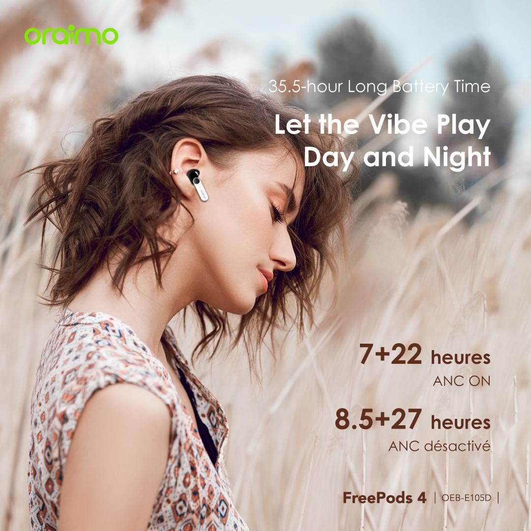 Oraimo FreePods 4 OEB-E105D ANC True Wireless Earbuds - Image 3