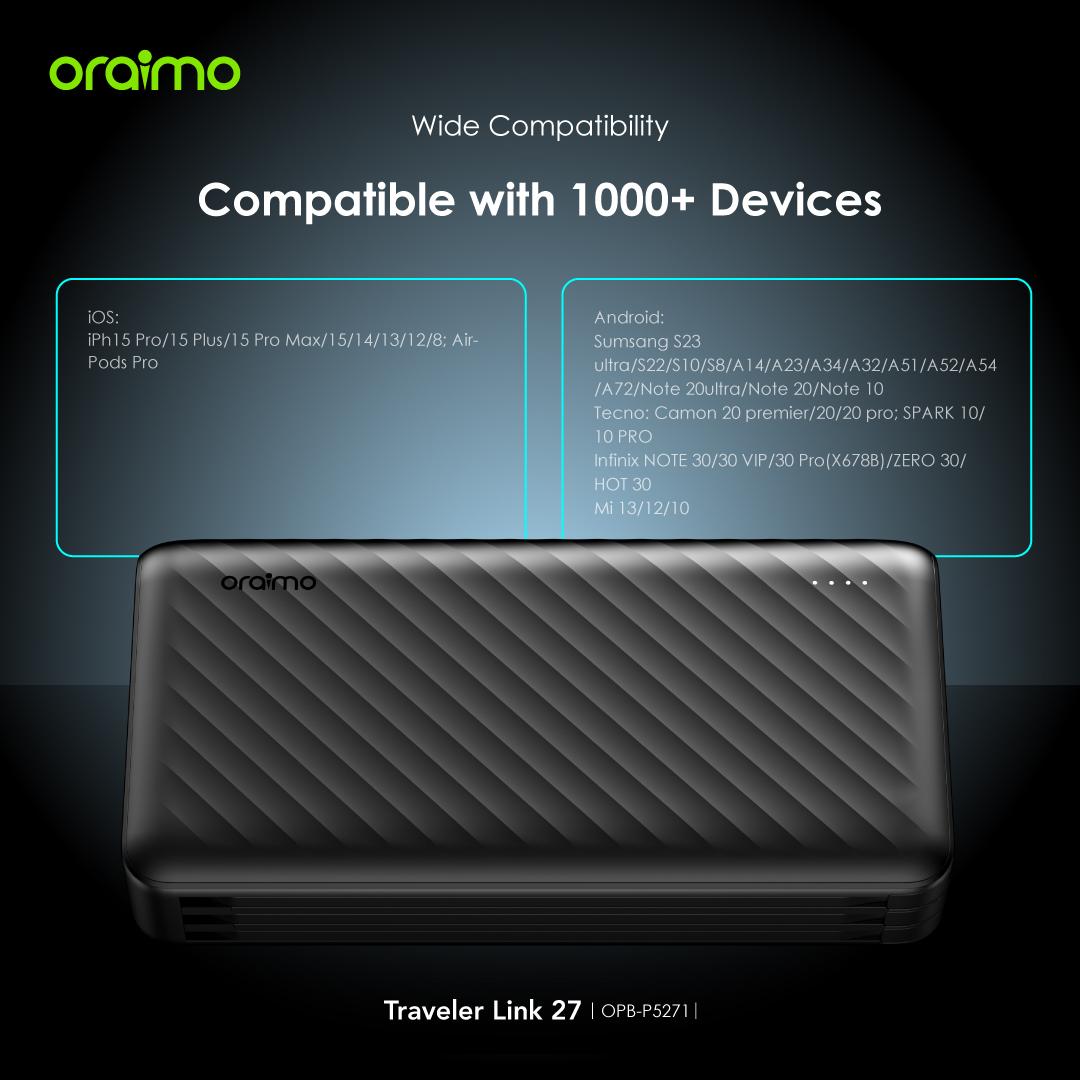 Oraimo OPB-P5271 Traveler Link 27 27,000mAh Power Bank - Image 5