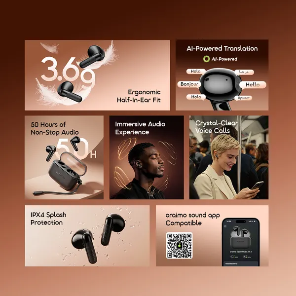 Oraimo SpaceBuds Air 2 OTW-325S True Wireless Earbuds - Image 5