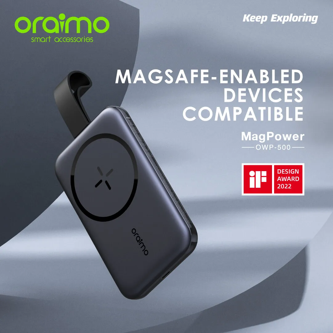 Oraimo OWP-500 MagPower 5,000mAh Magnetic Wireless Power Bank - Image 6