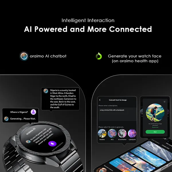 Oraimo OSW-850H Watch Pro NT 1.43" AMOLED AI Smartwatch - Image 7