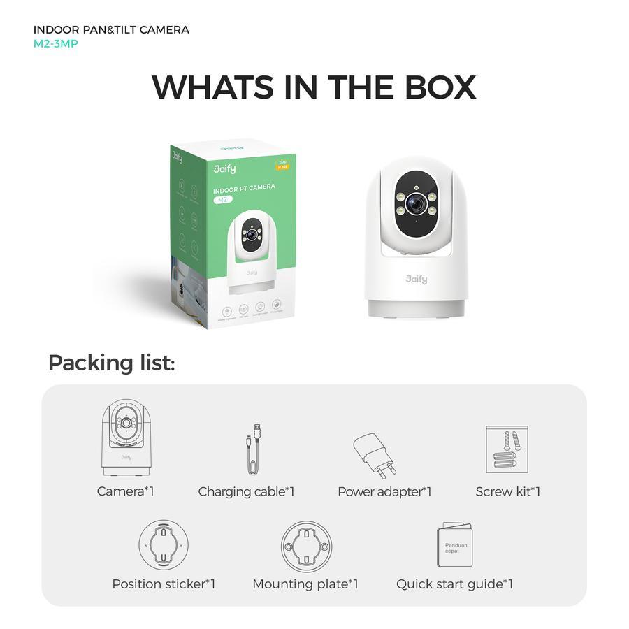 JAIFY M2-3MP 3MP Smart Indoor PTZ Wi-Fi CCTV Camera - Image 6