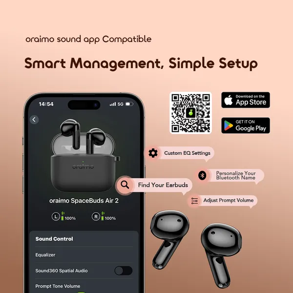 Oraimo SpaceBuds Air 2 OTW-325S True Wireless Earbuds - Image 11